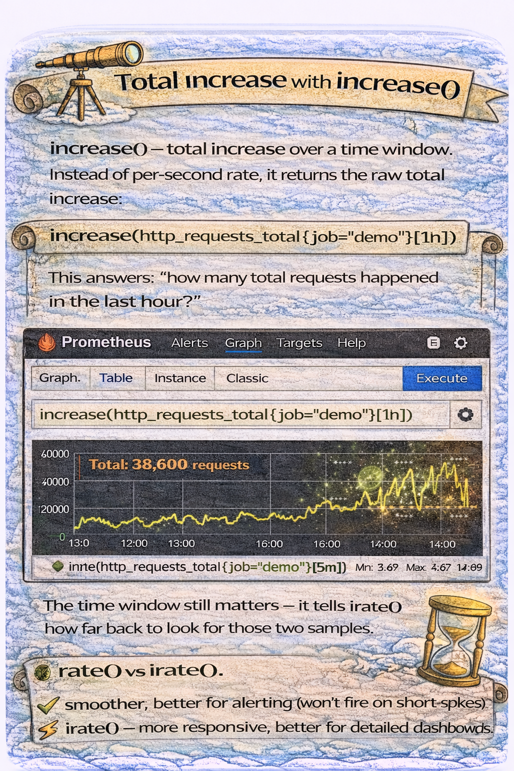 Total Increase with increase()