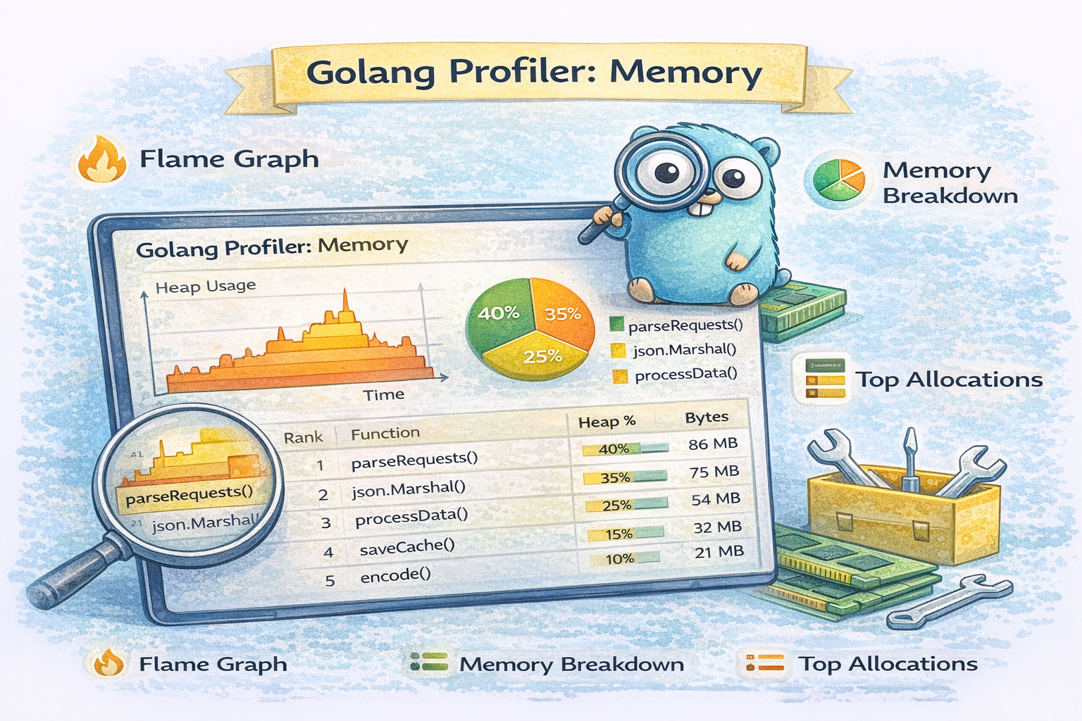 Golang Profiler example